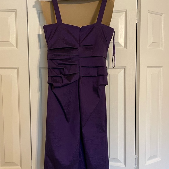 Purple Fitted Cocktail Dress - Picture 2 of 4